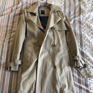 Tan trench coat